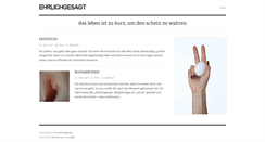 Desktop Screenshot of ehrlichgesagt.net