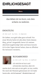 Mobile Screenshot of ehrlichgesagt.net